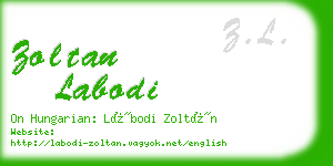 zoltan labodi business card